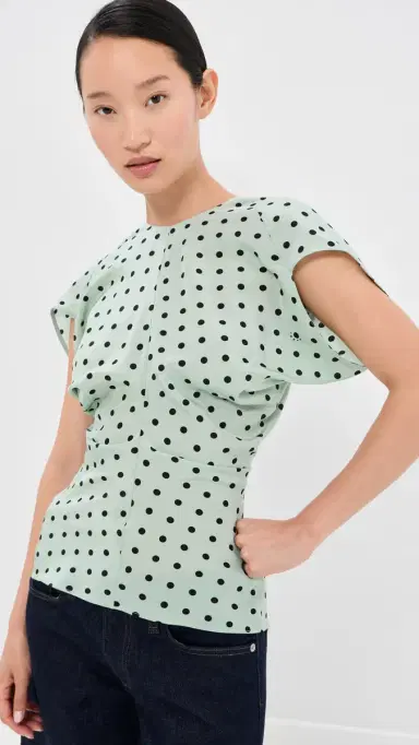 Marni Polka Dot Blouse Mint | Thumbnail 2 Marni Polka Dot Blouse Mint | Thumbnail 2