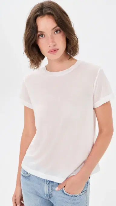 AGOLDE Long Line Adine Tee Gesso | Thumbnail 2 AGOLDE Long Line Adine Tee Gesso | Thumbnail 2