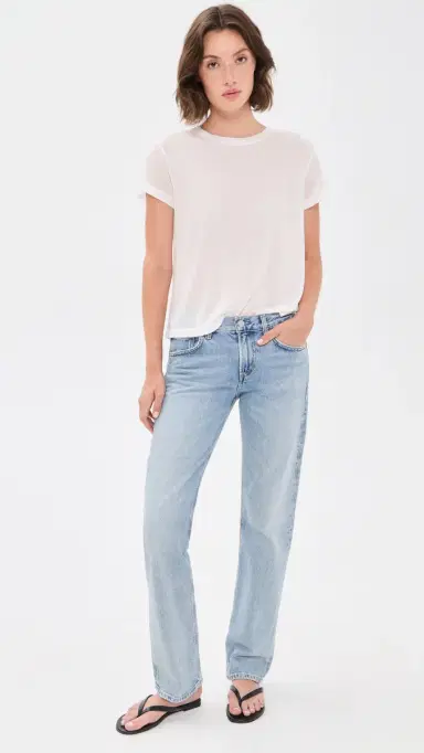 AGOLDE Long Line Adine Tee Gesso | Thumbnail 5 AGOLDE Long Line Adine Tee Gesso | Thumbnail 5