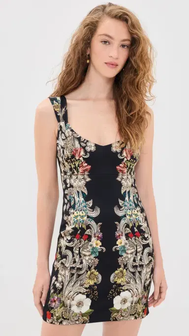 Alice + Olivia Renee Soft Fitted Mini Dress | Thumbnail 2 Alice + Olivia Renee Soft Fitted Mini Dress | Thumbnail 2