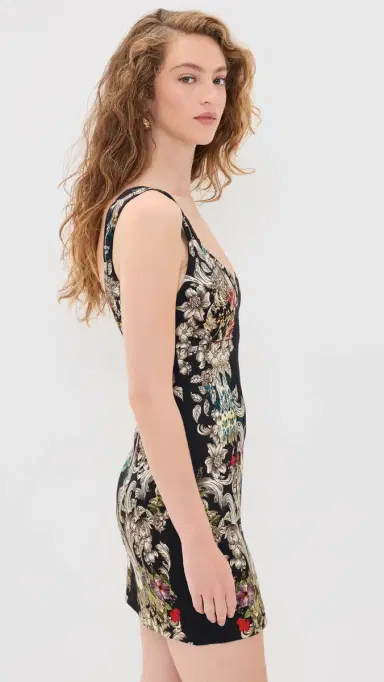 Alice + Olivia Renee Soft Fitted Mini Dress | Thumbnail 4 Alice + Olivia Renee Soft Fitted Mini Dress | Thumbnail 4