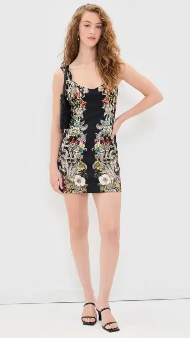 Alice + Olivia Renee Soft Fitted Mini Dress | Thumbnail 5 Alice + Olivia Renee Soft Fitted Mini Dress | Thumbnail 5