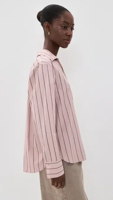 Vince Relaxed Popover Blouse Pale Peony L | Thumbnail 4 Vince Relaxed Popover Blouse Pale Peony L | Thumbnail 4