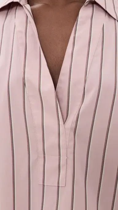 Vince Relaxed Popover Blouse Pale Peony L | Thumbnail 6 Vince Relaxed Popover Blouse Pale Peony L | Thumbnail 6
