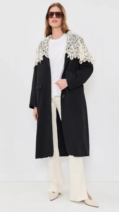 Sea Alina ace Oversized ong Coat Black | Thumbnail 2 Sea Alina ace Oversized ong Coat Black | Thumbnail 2