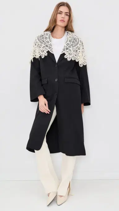 Sea Alina ace Oversized ong Coat Black | Thumbnail 5 Sea Alina ace Oversized ong Coat Black | Thumbnail 5