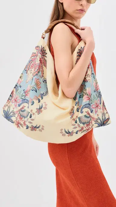 Farm Rio Satin Scarf Medium Bag | Thumbnail 2 Farm Rio Satin Scarf Medium Bag | Thumbnail 2