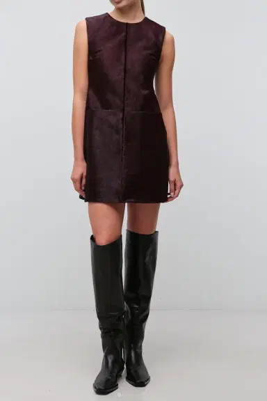 Simkhai Sonoma Sleeveless Mini Dress - Fig | Thumbnail 2 Simkhai Sonoma Sleeveless Mini Dress - Fig | Thumbnail 2