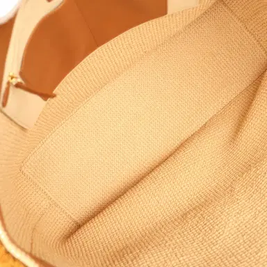 Chanel Chanel Coco Beach Maxi "Fluffy" Shopping Tote Light Beige Raffia and Calfskin Gold Hardware | Thumbnail 7 Chanel Chanel Coco Beach Maxi "Fluffy" Shopping Tote Light Beige Raffia and Calfskin Gold Hardware | Thumbnail 7