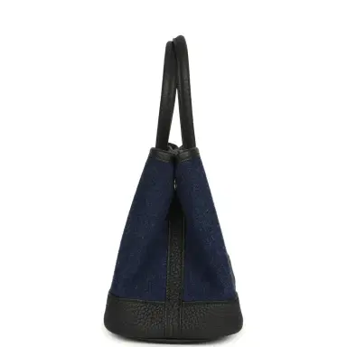 HERMÈS Hermes Garden Party Neo 23 Denim Moyen and Black Negonda Palladium Hardware | Thumbnail 3 HERMÈS Hermes Garden Party Neo 23 Denim Moyen and Black Negonda Palladium Hardware | Thumbnail 3