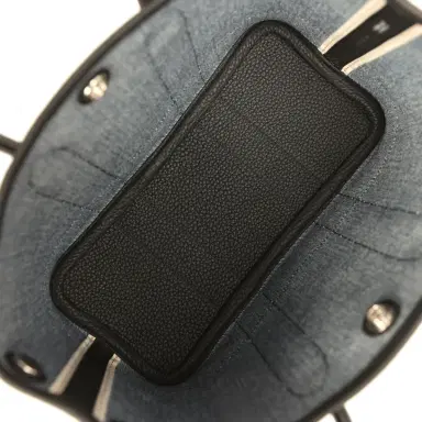 HERMÈS Hermes Garden Party Neo 23 Denim Moyen and Black Negonda Palladium Hardware | Thumbnail 7 HERMÈS Hermes Garden Party Neo 23 Denim Moyen and Black Negonda Palladium Hardware | Thumbnail 7