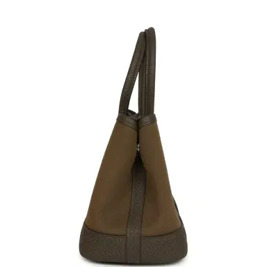 HERMÈS Hermes Garden Party Neo 23 Vert Olive Toile Officier Canvas and Vert Loden Negonda Palladium Hardware | Thumbnail 3 HERMÈS Hermes Garden Party Neo 23 Vert Olive Toile Officier Canvas and Vert Loden Negonda Palladium Hardware | Thumbnail 3