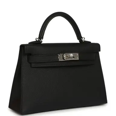HERMÈS Hermes Kelly Sellier 20 Black Epsom Palladium Hardware | Thumbnail 2 HERMÈS Hermes Kelly Sellier 20 Black Epsom Palladium Hardware | Thumbnail 2