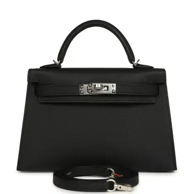 HERMÈS Hermes Kelly Sellier 20 Black Epsom Palladium Hardware | Thumbnail 1 HERMÈS Hermes Kelly Sellier 20 Black Epsom Palladium Hardware | Thumbnail 1