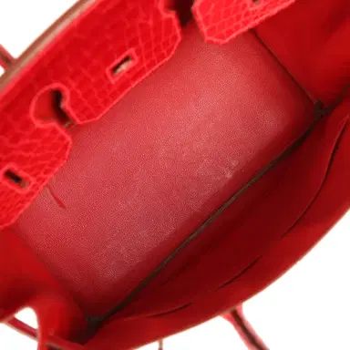 HERMÈS Pre-owned Hermes Birkin 35 Braise Shiny Porosus Crocodile Palladium Hardware | Thumbnail 8 HERMÈS Pre-owned Hermes Birkin 35 Braise Shiny Porosus Crocodile Palladium Hardware | Thumbnail 8