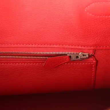HERMÈS Pre-owned Hermes Birkin 35 Braise Shiny Porosus Crocodile Palladium Hardware | Thumbnail 9 HERMÈS Pre-owned Hermes Birkin 35 Braise Shiny Porosus Crocodile Palladium Hardware | Thumbnail 9