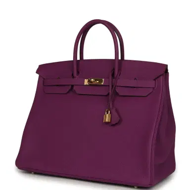 HERMÈS Pre-owned Hermes Birkin 40 Anemone Togo Gold Hardware | Thumbnail 5 HERMÈS Pre-owned Hermes Birkin 40 Anemone Togo Gold Hardware | Thumbnail 5