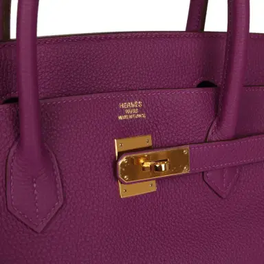 HERMÈS Pre-owned Hermes Birkin 40 Anemone Togo Gold Hardware | Thumbnail 7 HERMÈS Pre-owned Hermes Birkin 40 Anemone Togo Gold Hardware | Thumbnail 7