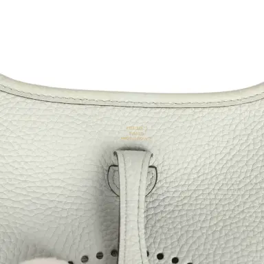 HERMÈS Pre-owned Hermes Evelyne TPM Bleu Pale Clemence Gold Hardware | Thumbnail 7 HERMÈS Pre-owned Hermes Evelyne TPM Bleu Pale Clemence Gold Hardware | Thumbnail 7