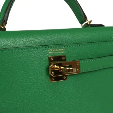 HERMÈS Pre-owned Hermes Kelly Sellier 20 Bambou Chevre Mysore Gold Hardware | Thumbnail 7 HERMÈS Pre-owned Hermes Kelly Sellier 20 Bambou Chevre Mysore Gold Hardware | Thumbnail 7