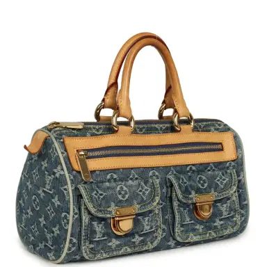 Louis Vuitton Vintage Louis Vuitton Neo Speedy Blue Denim Monogram Gold Hardware | Thumbnail 2 Louis Vuitton Vintage Louis Vuitton Neo Speedy Blue Denim Monogram Gold Hardware | Thumbnail 2