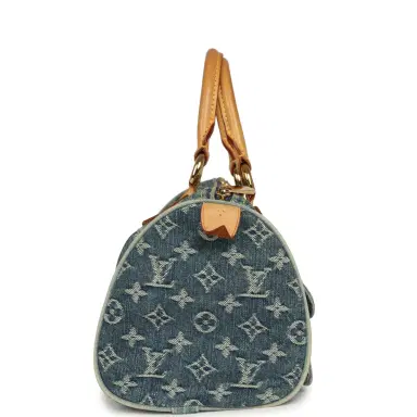 Louis Vuitton Vintage Louis Vuitton Neo Speedy Blue Denim Monogram Gold Hardware | Thumbnail 3 Louis Vuitton Vintage Louis Vuitton Neo Speedy Blue Denim Monogram Gold Hardware | Thumbnail 3