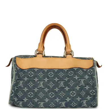 Louis Vuitton Vintage Louis Vuitton Neo Speedy Blue Denim Monogram Gold Hardware | Thumbnail 4 Louis Vuitton Vintage Louis Vuitton Neo Speedy Blue Denim Monogram Gold Hardware | Thumbnail 4