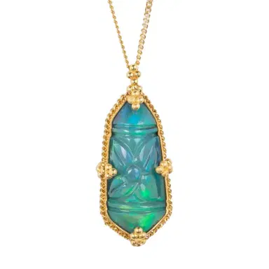 Amáli Amáli One of a Kind 18K Yellow Gold Ethiopian Opal Pendant Necklace by The Solist | Thumbnail 1 Amáli Amáli One of a Kind 18K Yellow Gold Ethiopian Opal Pendant Necklace by The Solist | Thumbnail 1