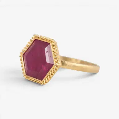 Amáli Amáli One of a Kind 18K Yellow Gold Ruby Statement Ring Sz. 7.5 by The Solist | Thumbnail 2 Amáli Amáli One of a Kind 18K Yellow Gold Ruby Statement Ring Sz. 7.5 by The Solist | Thumbnail 2