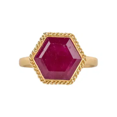 Amáli Amáli One of a Kind 18K Yellow Gold Ruby Statement Ring Sz. 7.5 by The Solist | Thumbnail 1 Amáli Amáli One of a Kind 18K Yellow Gold Ruby Statement Ring Sz. 7.5 by The Solist | Thumbnail 1
