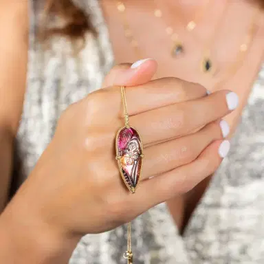 Amáli Amáli One of a Kind 18K Yellow Gold Tourmaline Pendant Necklace by The Solist | Thumbnail 2 Amáli Amáli One of a Kind 18K Yellow Gold Tourmaline Pendant Necklace by The Solist | Thumbnail 2