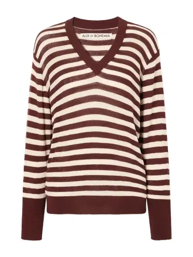 ALIX OF BOHEMIA Axel Clove Striped Knitted Sweater | Thumbnail 1 ALIX OF BOHEMIA Axel Clove Striped Knitted Sweater | Thumbnail 1