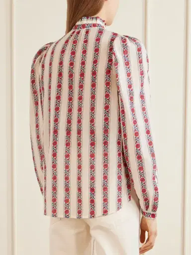 ALIX OF BOHEMIA Annabel Roseband Striped Floral-print Cotton And Silk-blend Shirt | Thumbnail 4 ALIX OF BOHEMIA Annabel Roseband Striped Floral-print Cotton And Silk-blend Shirt | Thumbnail 4