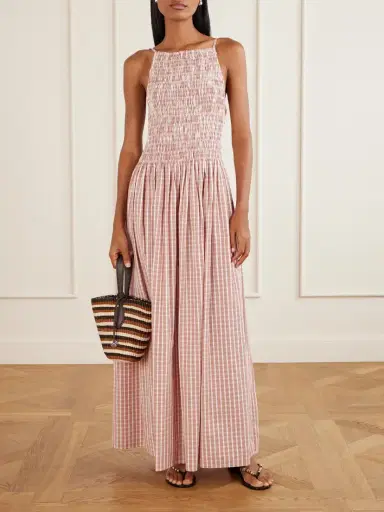 Faithfull Laia Checked Cotton Maxi Dress | Thumbnail 2 Faithfull Laia Checked Cotton Maxi Dress | Thumbnail 2