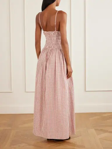 Faithfull Laia Checked Cotton Maxi Dress | Thumbnail 3 Faithfull Laia Checked Cotton Maxi Dress | Thumbnail 3