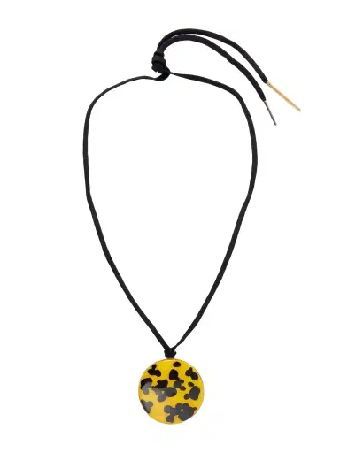 Dries Van Noten Gold-tone, Enamel And Cord Necklace | Thumbnail 1 Dries Van Noten Gold-tone, Enamel And Cord Necklace | Thumbnail 1