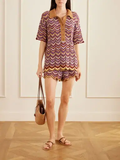 Faithfull Luis Crocheted Cotton-blend Shorts | Thumbnail 2 Faithfull Luis Crocheted Cotton-blend Shorts | Thumbnail 2