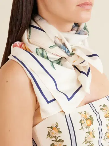 Agua by Agua Bendita Ceiba Brisa Floral-print Silk-twill Scarf | Thumbnail 2 Agua by Agua Bendita Ceiba Brisa Floral-print Silk-twill Scarf | Thumbnail 2