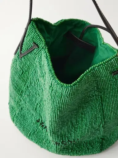 JW Anderson Bead-embellished Leather-trimmed Canvas Tote | Thumbnail 6 JW Anderson Bead-embellished Leather-trimmed Canvas Tote | Thumbnail 6