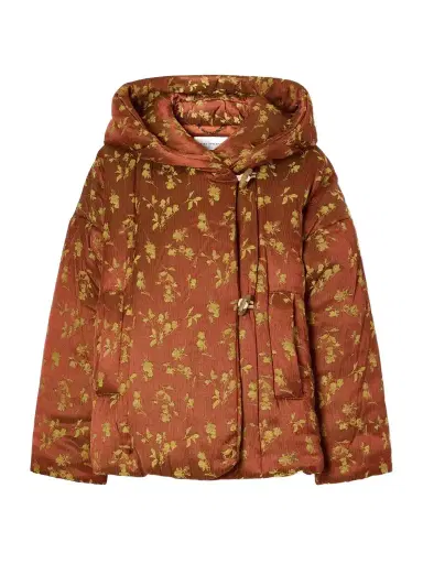 Dries Van Noten Hooded Padded Floral-jacquard Jacket | Thumbnail 1 Dries Van Noten Hooded Padded Floral-jacquard Jacket | Thumbnail 1