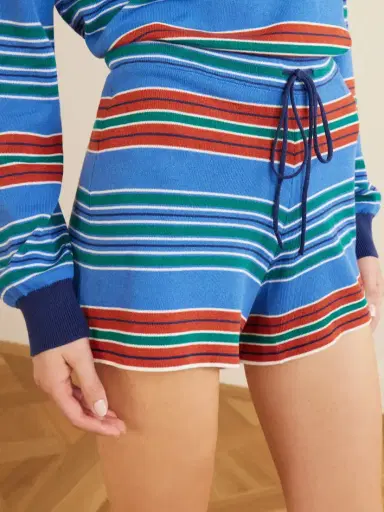 Faithfull Carlo Striped Jersey Shorts | Thumbnail 4 Faithfull Carlo Striped Jersey Shorts | Thumbnail 4