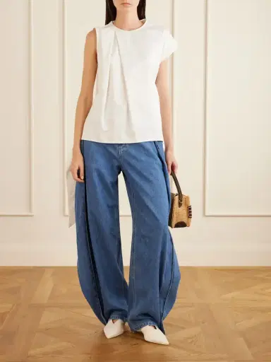 JW Anderson Loafer Crocheted Suede-trimmed Raffia Shoulder Bag | Thumbnail 3 JW Anderson Loafer Crocheted Suede-trimmed Raffia Shoulder Bag | Thumbnail 3