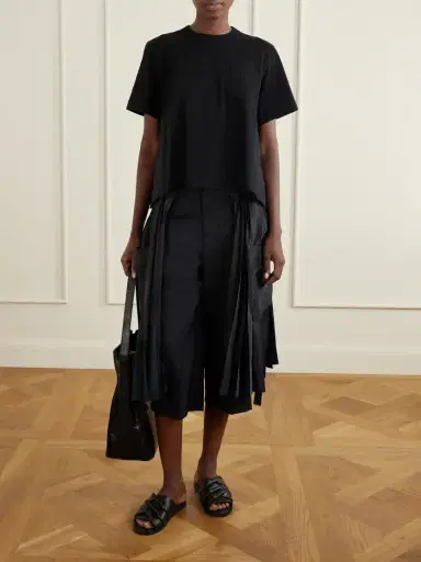 Sacai Pleated Twill Wide-leg Shorts | Thumbnail 2 Sacai Pleated Twill Wide-leg Shorts | Thumbnail 2