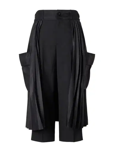 Sacai Pleated Twill Wide-leg Shorts | Thumbnail 1 Sacai Pleated Twill Wide-leg Shorts | Thumbnail 1
