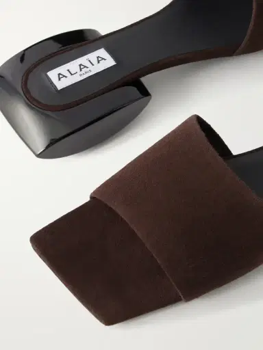 Alaïa Ellipse 30 Suede Slides | Thumbnail 5 Alaïa Ellipse 30 Suede Slides | Thumbnail 5