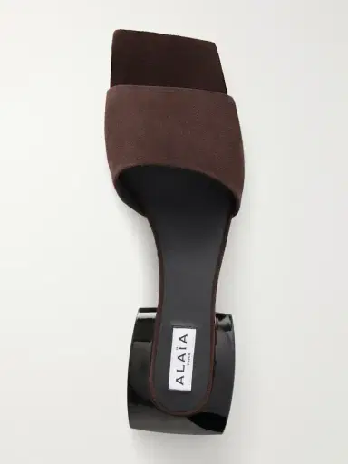 Alaïa Ellipse 30 Suede Slides | Thumbnail 6 Alaïa Ellipse 30 Suede Slides | Thumbnail 6