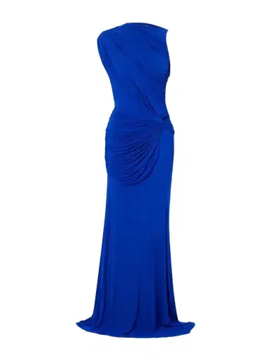 Alex Perry Asymmetric Gathered Stretch-jersey Gown | Thumbnail 1 Alex Perry Asymmetric Gathered Stretch-jersey Gown | Thumbnail 1