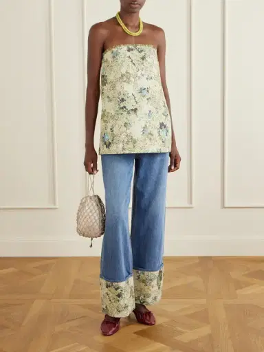 ALÉMAIS Whitney Strapless Floral-jacquard Bustier Top | Thumbnail 2 ALÉMAIS Whitney Strapless Floral-jacquard Bustier Top | Thumbnail 2