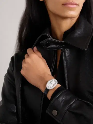 Cartier Baignoire 36mm Medium 18-karat White Gold, Alligator And Diamond Watch | Thumbnail 2 Cartier Baignoire 36mm Medium 18-karat White Gold, Alligator And Diamond Watch | Thumbnail 2