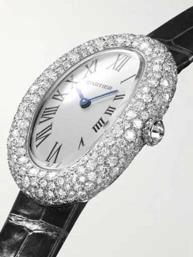 Cartier Baignoire 36mm Medium 18-karat White Gold, Alligator And Diamond Watch | Thumbnail 3 Cartier Baignoire 36mm Medium 18-karat White Gold, Alligator And Diamond Watch | Thumbnail 3